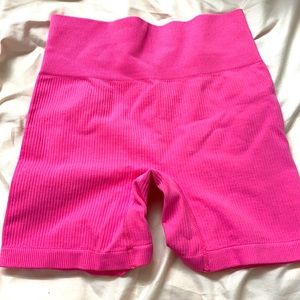 Pink biker shorts